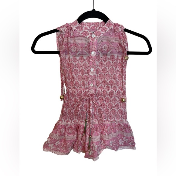 Bell by Alicia Bell Girls Pink Bohemian Ruffle Sundress - Picture 1 of 7
